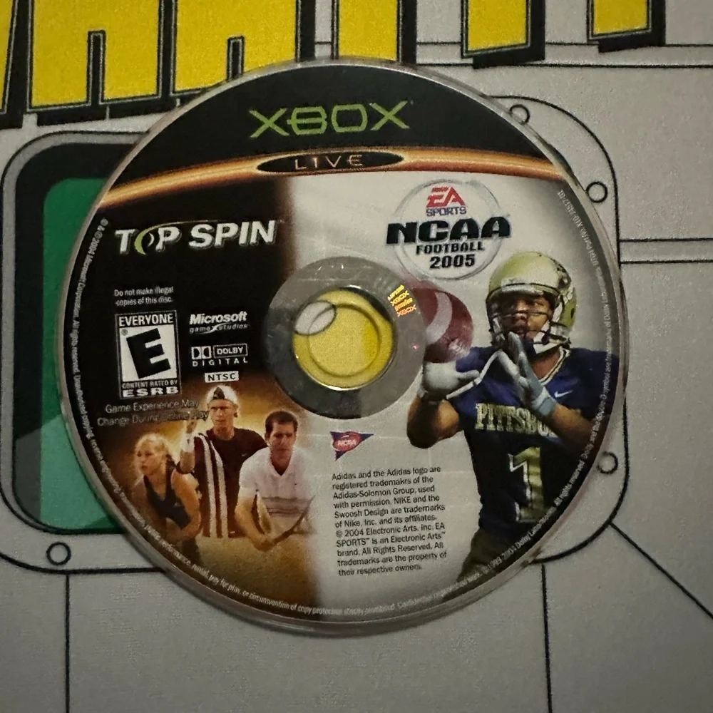 NCAA Football 2005 Top Spin Combo Microsoft Xbox Original 2004
